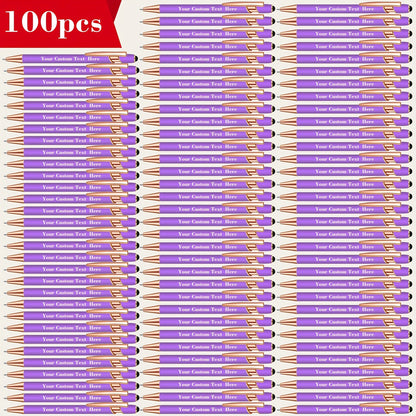 Custom Engraved Ballpoint Pen Set 100pcs, Personalized Metal Luxury Pens Bulk, Engraved Writing Instruments for Wedding, Corporate Gifts, Graduation, Birthday, Christmas, Anniversary & Party Favors – Red, Black, Purple, Gold, Blue