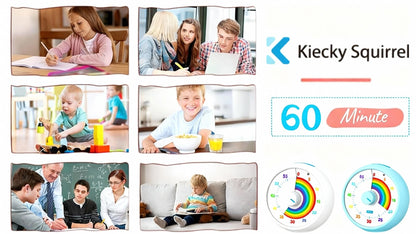 Visual Countdown Timer 60 Minute – Silent Operation Time Management Clock for Classroom, Office, Kitchen & Desktop, Multiple Colors Available