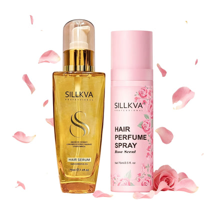 Argan Hair Oil and Rose Fragrance Spray Two-Piece Set with One- or Two-Set Checkout Options
