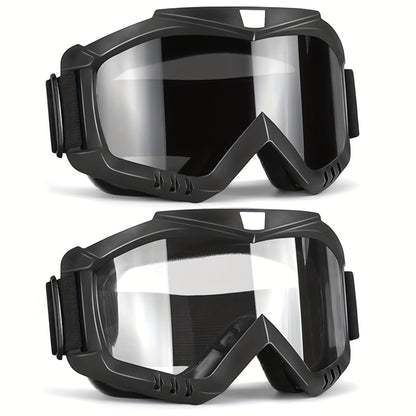 Ski Goggles 2-Pack Unisex UV400 Anti-Fog TPU Frame Adjustable Elastic Strap Snow Goggles for Skiing Snowboarding Ice Hockey Alpine Skiing – Fits All Face Shapes