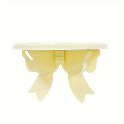 Bow-Shaped Floating Wall Shelf with 20 x 13 cm Pictured Size in Blue-and-Pink or Pink Options