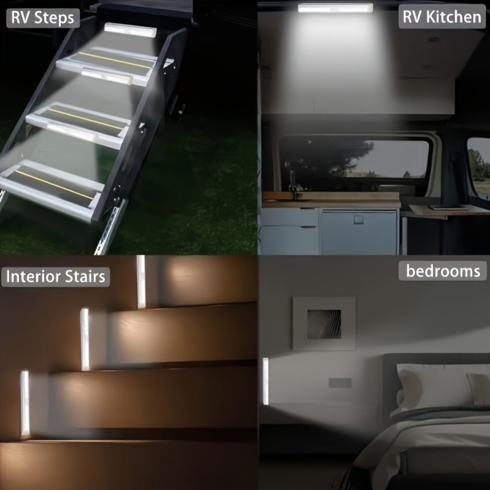 USB-C Rechargeable Motion Sensor LED Light Bar Sets in 10, 20 or 30cm Sizes and 6-, 9- or 12-Packs