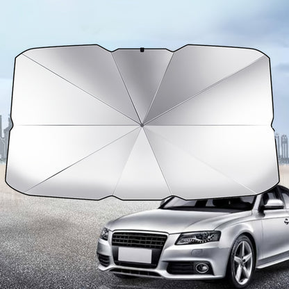 Windshield Sun Shade UV Protection | Auto Open & Fold One-Button, Fiberglass Skeleton, Opaque Insulation, Fits Most Cars SUVs Trucks, Front Window Visor Heat Blocker