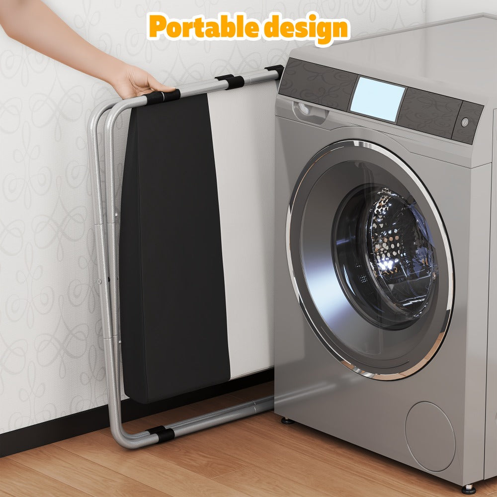 Fabric Laundry Sorter Hamper with Carry Handles in Two- or Three-Section Designs and 57 or 70cm Height Options