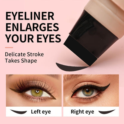 Double-Ended Wing Stamp Eyeliner Pen Three-Pack in Natural Black or Coffee Brown Color Options