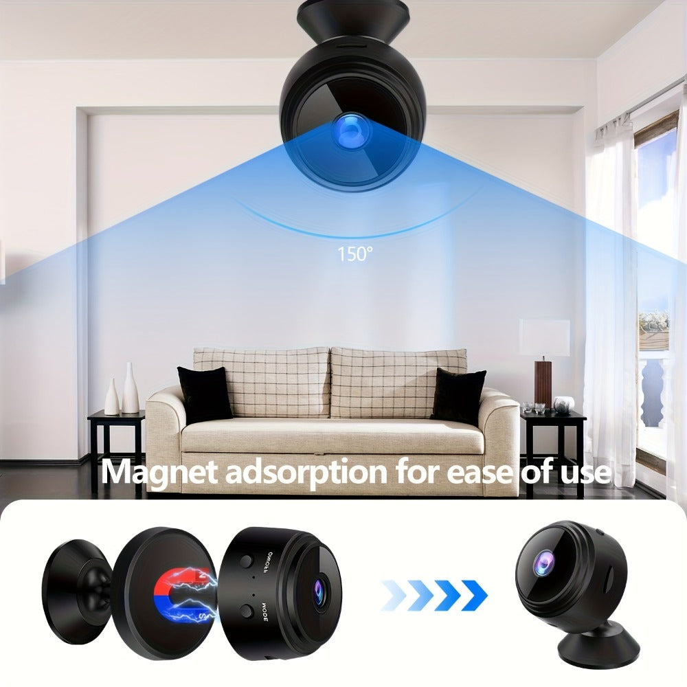 Indoor Security Camera 4-Pack with 1080P Video, 150° Adjustable Rotation, Night Vision and WiFi Connection