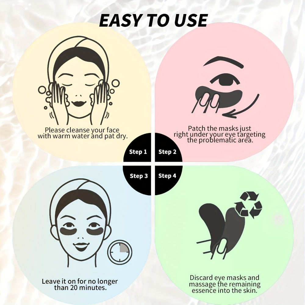 25-Pair Under-Eye Patch Set with Individually Packed Caffeine, Hyaluronic Acid or Aloe Vera Formula Options