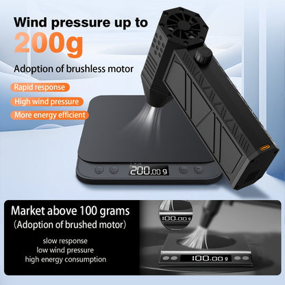 Orange-and-Black Turbine Air Duster with Four Power and Accessory Set Checkout Options Pictured