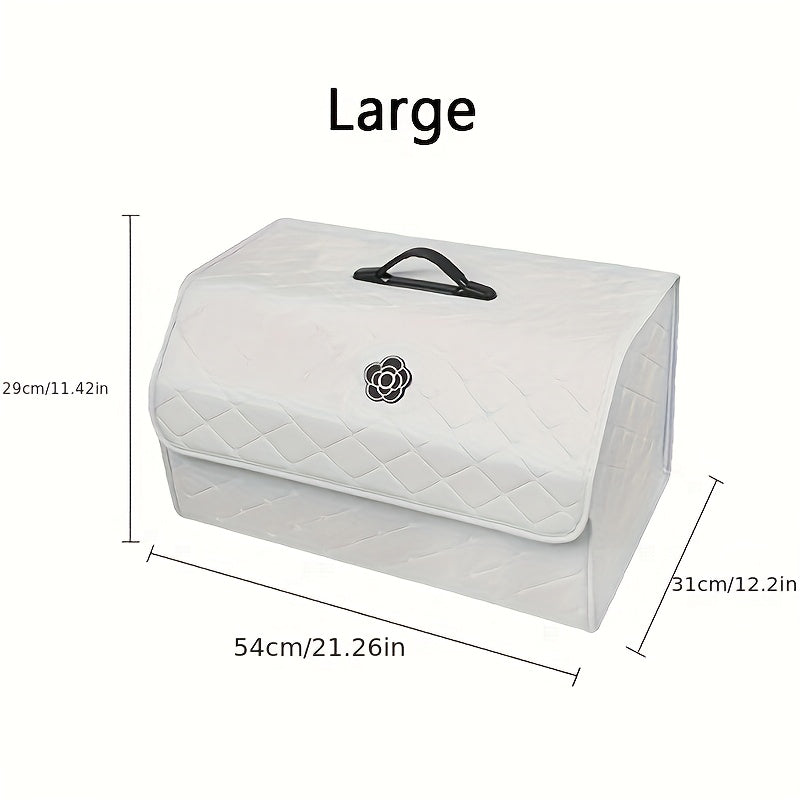 Foldable Car Trunk Storage Box – Large Capacity Collapsible Cargo Organizer for Car Interior, SUV & Trunk | Black & White, Small & Large