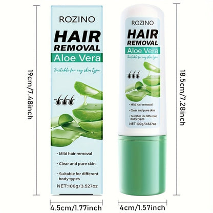Hair Removal Cream ROZINO 100g Aloe Vera and Squalane Tube with Carton for External Body Grooming