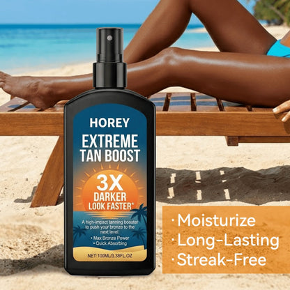 Black Pump Self-Tanning Spray 100ml with Coconut Oil and Avocado Extract Labeling for Body Application