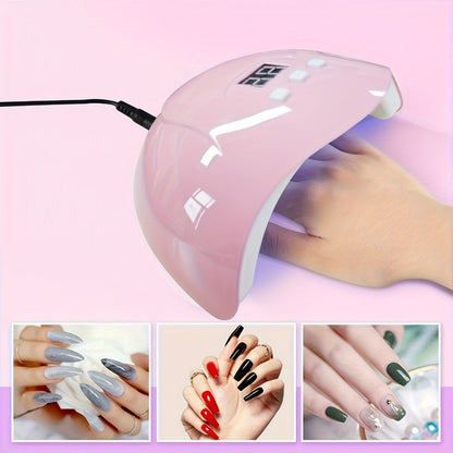 Acrylic Nail Kit MOROVAN with Lamp, 12 Glitter Colors, Three Powders, Nail Tips, Files and Manicure Tools