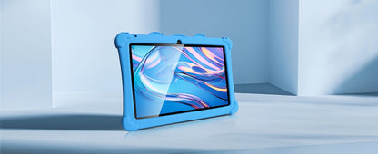 Kids Tablet 10 Inch Android 13, IPS Eye Protection Display 32GB ROM 3GB RAM, Dual-Band WiFi Parental Controls Google Play, Pre-Installed Educational Apps & Games Dual Camera, Toddler Tablet with Protective Case for Ages 3-12 – Red Blue