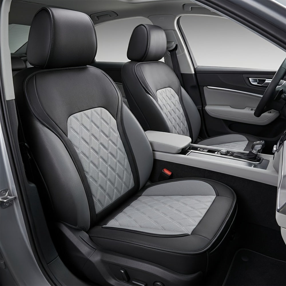 Car Seat Covers Front Pair with Full-Surround High-Back Design and Fifteen Color or Pattern Options