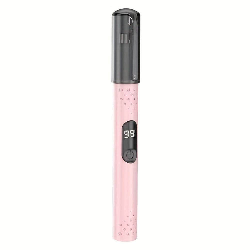 Rechargeable Nose, Ear and Eyebrow Hair Trimmer in Green with Stainless Steel Cutting Head and USB Charging