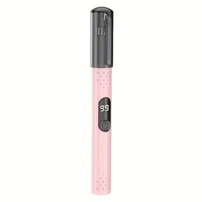 Rechargeable Nose, Ear and Eyebrow Hair Trimmer in Green with Stainless Steel Cutting Head and USB Charging
