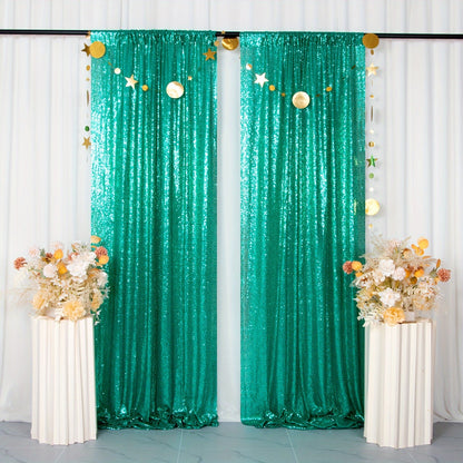 Sequin Backdrop Curtain for Party Wedding - 4x8ft Shimmering Glitter Curtain for Birthday Photo Booth Stage Decoration, Easy Hang, Multi-Color