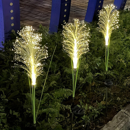 Solar Garden Lights Golden Grass Stakes, IP54 with 1- or 2-Piece Options and Separate Panels