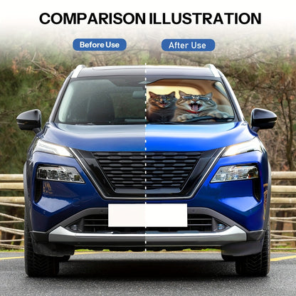 Cute Cat Windshield Sunshade Foldable Car Sun Shade UV Protection Heat Dissipation Front Window Sun Blocker Automotive Interior Accessory 1pc or 2pc Set