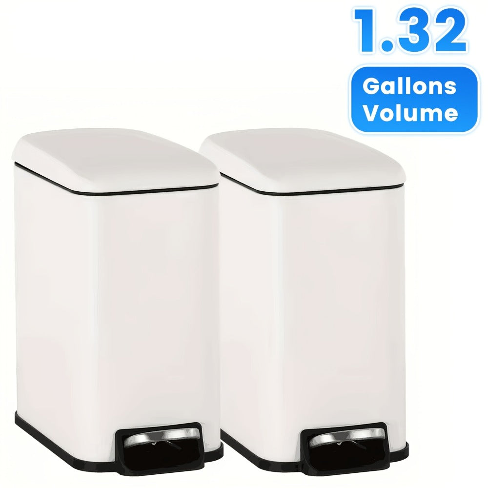 Pedal Trash Can with Removable Inner Bucket, 13, 7.93 or Twin 1.32-Gallon Options in Four Finishes