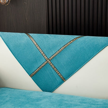 Sofa Cover 350 GSM Chenille Knit Panels for Single Seat, Armrest and 2, 3 or 4-Seater Sofa Sections
