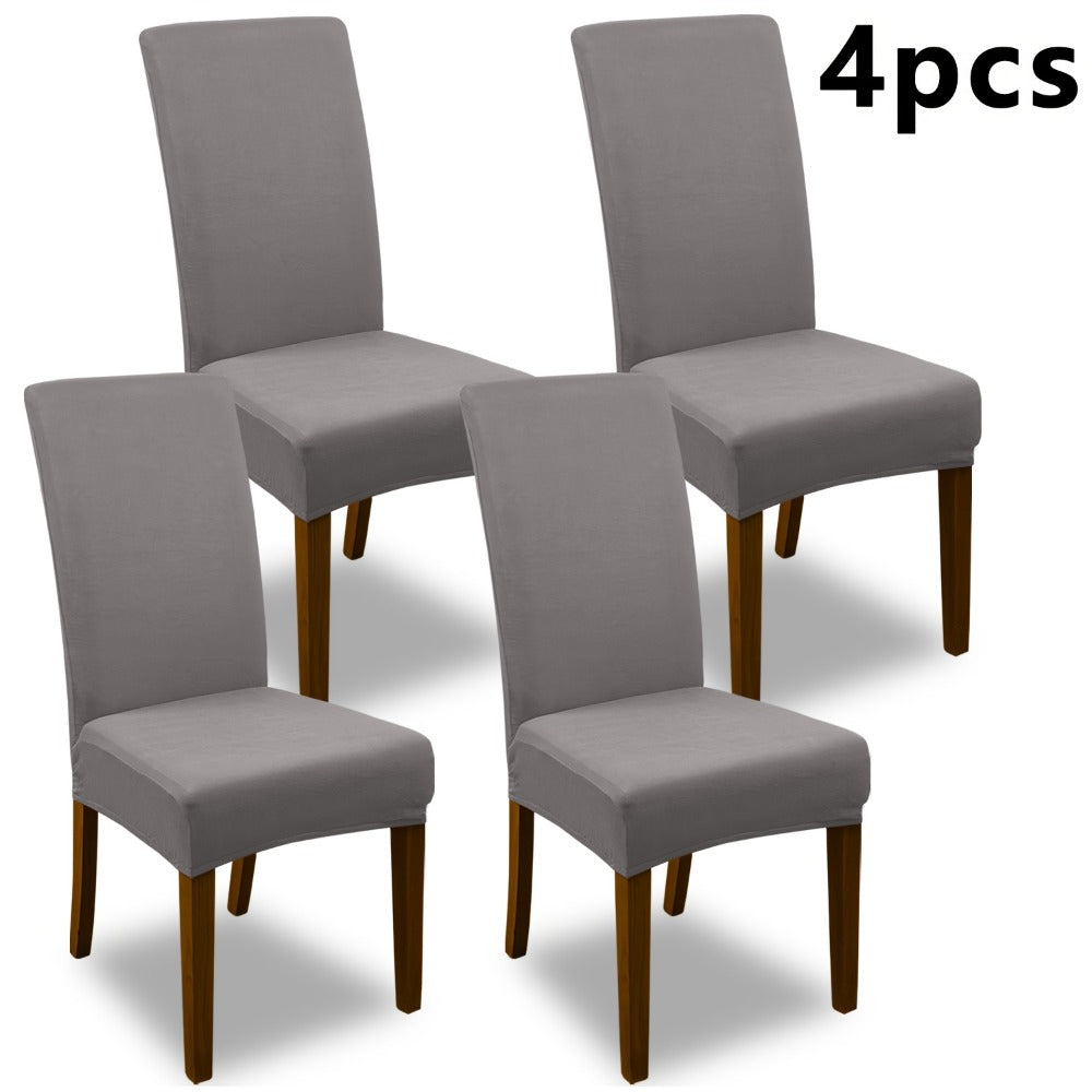 Chair Cover Set of 4 or 6 Stretch Jacquard Dining Slipcovers in Nine Available Color Choices