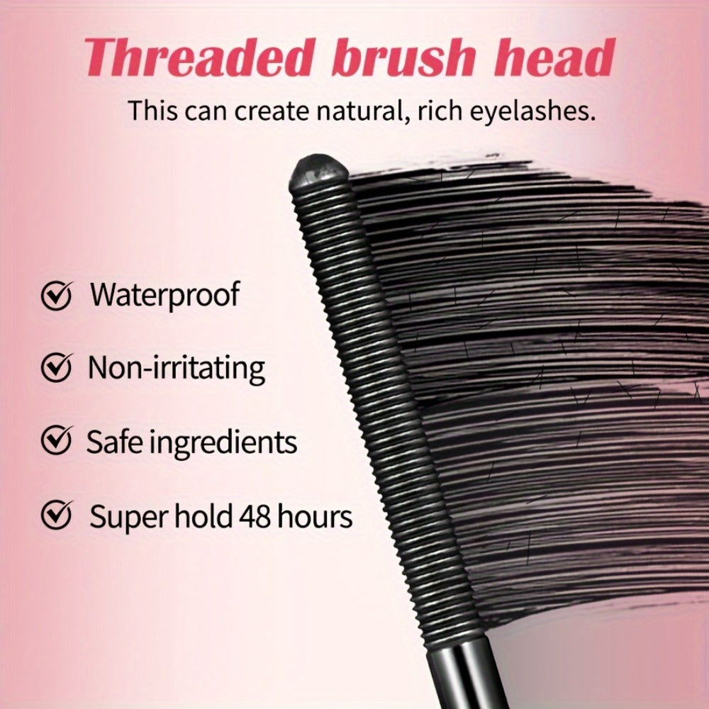 Mascara Primer Waterproof 24-Hour — Smudge-Proof Volumizing Eyelash Primer with Spiral Brush for Curling & Lengthening, Long-Lasting All-Day Eye Makeup for Women