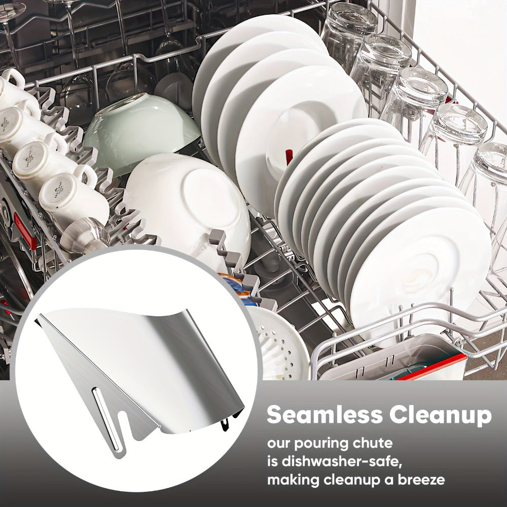 Stainless-Steel-Style Stand Mixer Pouring Chute in One- or Two-Piece Checkout Configurations