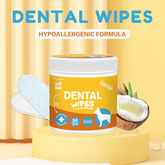Pet Cleaning Wipes for Dogs & Cats - Ear Wipes Eye Wipes Dental Wipes Teeth Cleaning Kit, Soothing Deodorizing Itch Relief Coconut Scent, Gentle Daily Hygiene Wipes for All Breed Sizes
