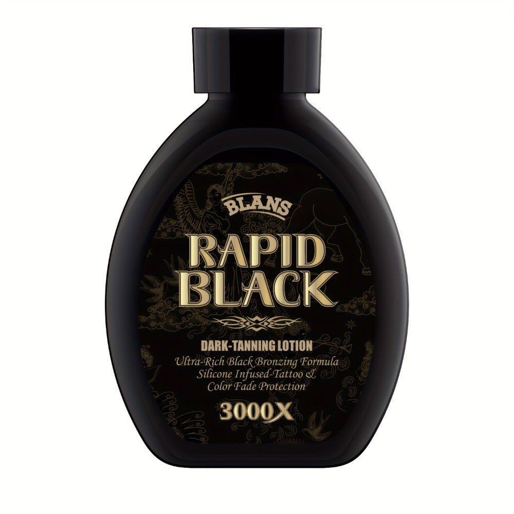 Black Flip-Cap Self-Tanning Lotion 200ml with Coconut and Glycerin Labeling for Body Application
