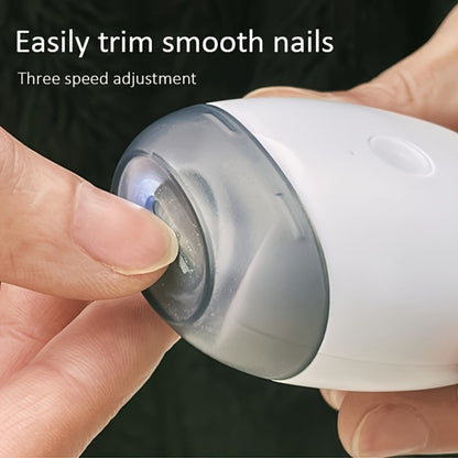 Electric Nail Trimmer with LED Light & 3 Speeds, Nail Clipper for Seniors, Adults & Thick Toenails