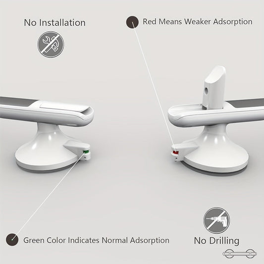 Safety Grab Bar for Seniors - Suction Cup Handrail for Bathroom, Bathtub Rail, Elderly Assist Handle