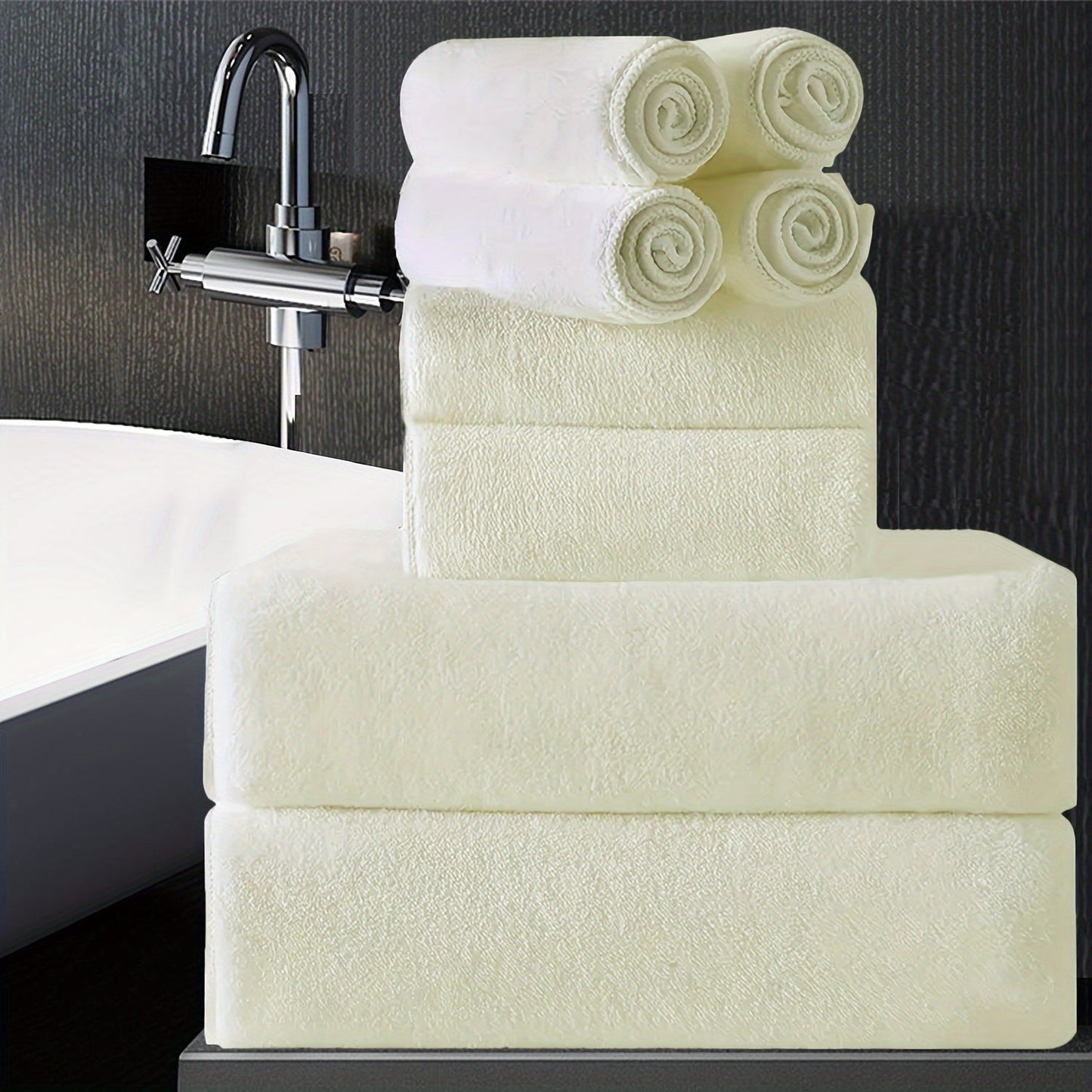 Extra Large Bath Towel Set 8 Piece 750GSM 35x70 Inch - Ultra Soft Luxury Thick Lightweight Highly Absorbent Fast Dry Oversized Bath Sheet | 15 Colors | Bathroom Gym Daily Use Adult