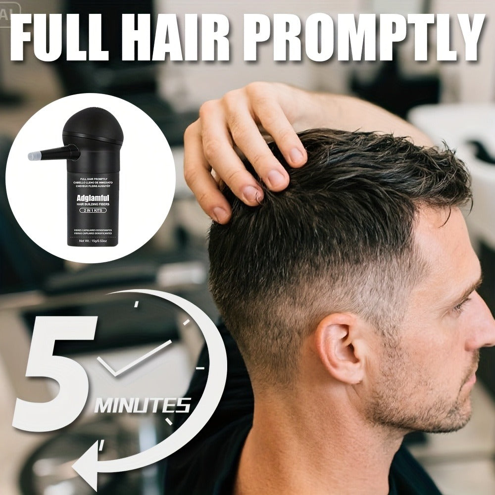 15-Gram Hair Fiber Kit with Directional Spray Applicator in Four Black and Brown Shade Options
