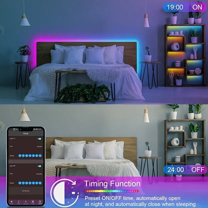 RGB LED Strip Lights Music Sync Color Changing for an Everyday Personal Care Routine, with the Listed Configuration