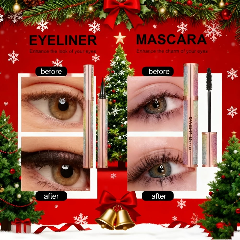 Makeup Kit with 18-Color Eyeshadow Palette, Face, Lip and Eye Cosmetics, Brushes and Tools in a Red Gift Box