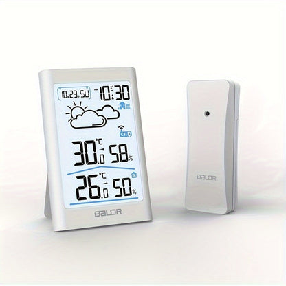 Wireless Home Weather Station with Indoor Outdoor Temperature, Humidity, Forecast and Alarm Clock