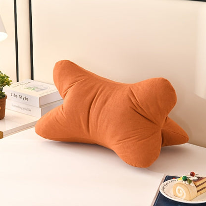 Triangular Lumbar Support Pillow Chenille, Breathable Back Cushion with Hidden Zipper for Office Chair Sofa Bed