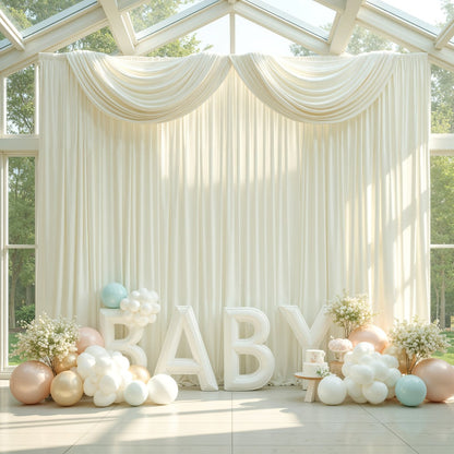 Two-Piece Photography Backdrop Curtain Set with 150 cm Width and 215 cm or 300 cm Height Options