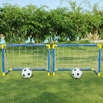 Kids Soccer Goal Set 2 Balls 2 Goals Portable Easy-Assemble Youth Soccer with the Listed Color, Size or Set Options for Everyday Use