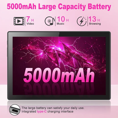 Pink 2-in-1 Android Tablet 10.1 Inch 6GB RAM 128GB ROM 5G WiFi with Keyboard Mouse Case Stylus for an Everyday Personal Care Routine