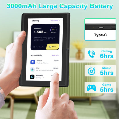 PEICHENG 7 Inch Android Tablet, 2GB RAM 32GB ROM, 1024x600 IPS Screen, 3000mAh Battery, Dual Camera 2MP+5MP, 2.4G WiFi, Type-C, Tablet PC for Kids Reading Learning Photos Entertainment