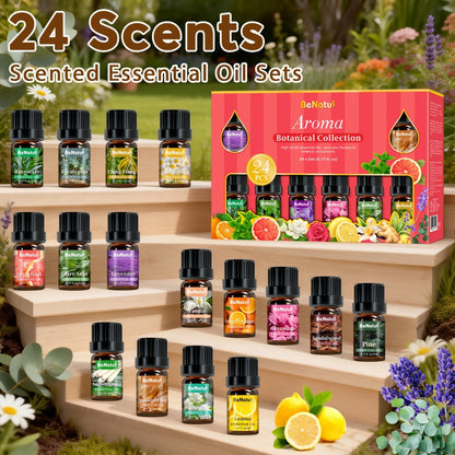 Aromatic Oil Gift Sets in Woody, Coffee, Date Night, Garden and Botanical Style Options Pictured