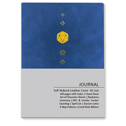 DnD Campaign Journal for D&D 5e & 5R Players — RPG Notebook with Character Sheets, Spell Tracker, Quest Log, NPC Manager & Map Pages, A5 Nubuck 100 Pages, 13 Colors, Dungeon Master Gift