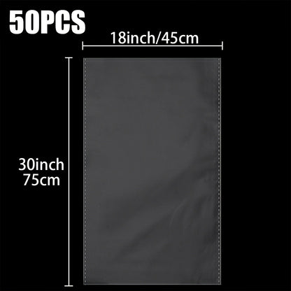 Fifty-Pack Clear Cellophane Gift Basket Bags, 18 x 30 Inch Large Transparent Wrapping Sleeves