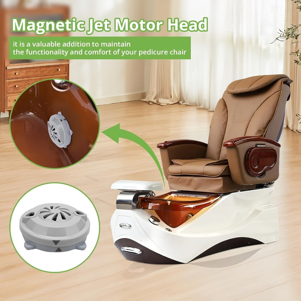 Pipeless Jet Motor for Pedicure Spa Chair Magnetic Jet Head Propeller Cap Complete Replacement Kit LURACO