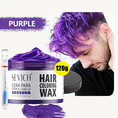 Temporary Hair Color Wax with Strong-Hold Styling Formula in Ten Shades for Parties and Costumes