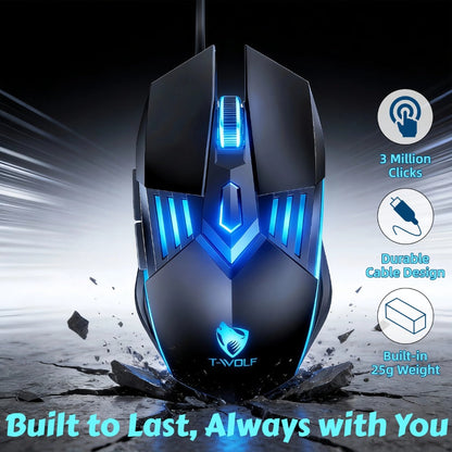 Programmable RGB Gaming Mouse Wired Pro-Grade with Turbo Click Multi-Mode DPI Sensitivity Dynamic for an Everyday Personal Care Routine