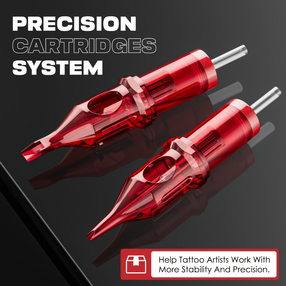 Tattoo Cartridge Needles with Neebol Label, 20 or 50-Piece #10 #12 Round Liner and RM Choices