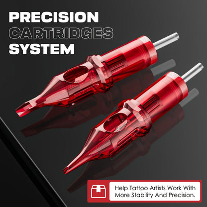 Tattoo Cartridge Needles with Neebol Label, 20 or 50-Piece #10 #12 Round Liner and RM Choices